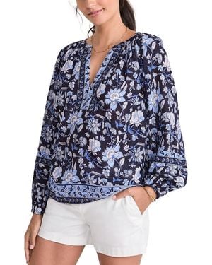 Vineyard Vines Thalia Floral Print Top - Blue