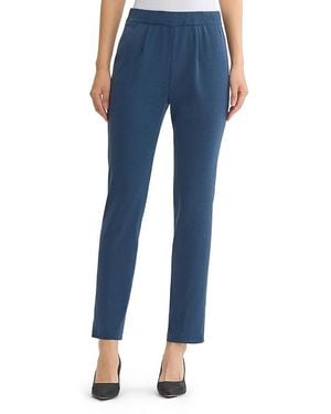 Misook Nancy Slim Leg Mylana Knit Pant - Blue