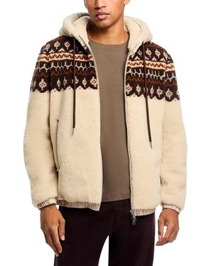 Moncler Jacquard Hooded Jacket - Natural