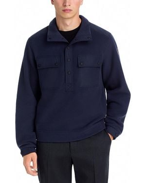 Moncler Grenoble Half Button Sweatshirt - Blue