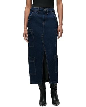 Hudson Jeans Reconstructed Denim Skirt - Blue