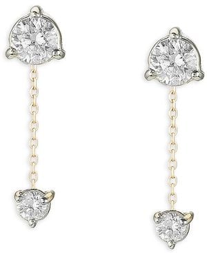 Adina Reyter 14K Diamond Amigos Chain Post Earrings - White