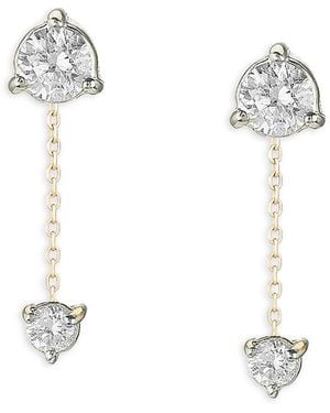Adina Reyter 14K Diamond Amigos Chain Post Earrings - White