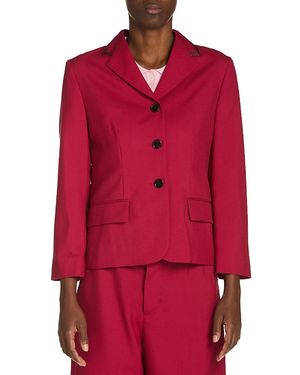 Marni Wing Collar Button Front Jacket - Red