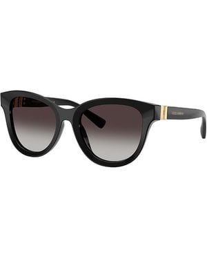 Dolce & Gabbana Round Sunglasses, 54Mm - Black
