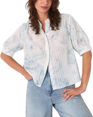 Whistles Pineapple Textured Shirt - White