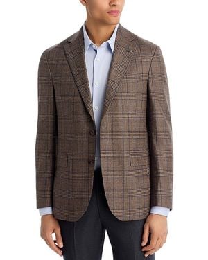 Jack Victor Midland Brushed Plaid Regular Fit Sport Coat - Brown