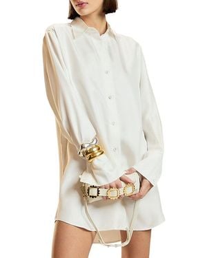 Cynthia Rowley Collectible Silk Shirt Dress - White