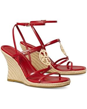 Tory Burch Capri Miller Strappy Espadrille Wedge Sandals - Pink