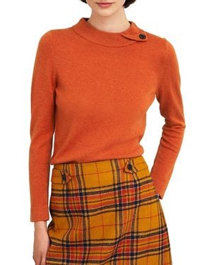 Hobbs Talia Roll Neck Sweater - Orange