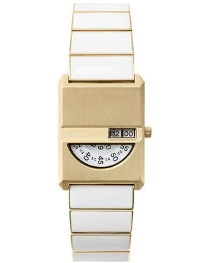 Breda Pulse Tandem Watch, 20Mm X 26Mm - White