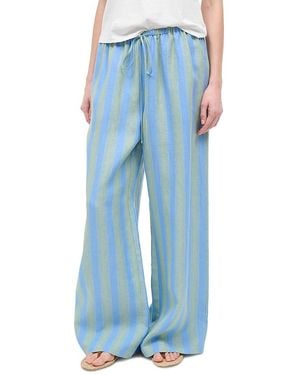 STAUD Mateo Linen Pants - Blue