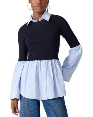 Steve Madden Lenny Layered Look Top - Blue