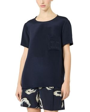 Max Mara Mxmpagano Ultramarine Silk Shirt - Blue