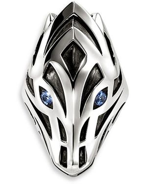 John Hardy Sterling Naga Sapphire Snake Ring - White