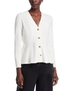 Sioni Peplum Cardigan - White