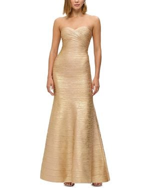 Hervé Léger The Metallic Sara Gown - Natural