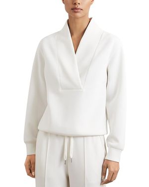Reiss Annabel Shawl Neck Sweatshirt - White