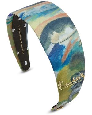 Lele Sadoughi X The Met Brigitte Kandinsky Embroidered Headband - Blue