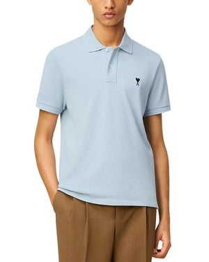 Ami Paris De Coeur Regular Fit Polo Shirt - Blue