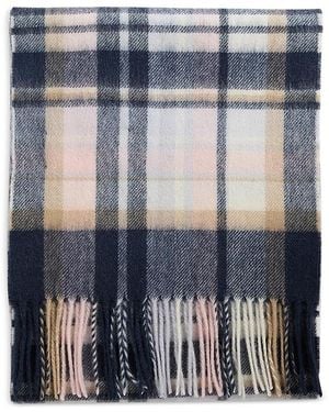Barbour Vintage Plaid Wool & Cashmere Scarf - Blue