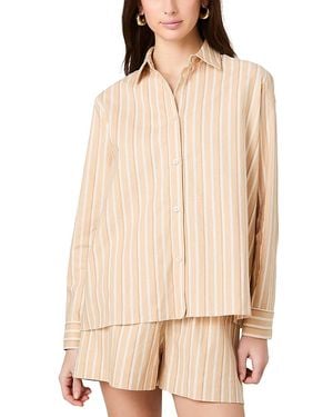 French Connection Aspen Lin Sandlot Stripe Shirt - Natural