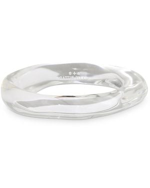 Alexis Liquid Lucite Bangle Bracelet - White