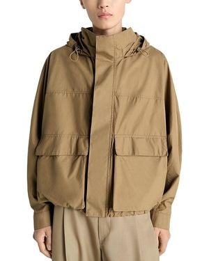 Lemaire Short Rain Parka - Brown
