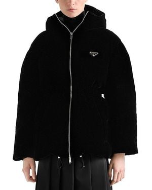 Prada Velvet Down Jacket - Black