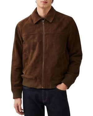 Rodd & Gunn Redvale Zip Front Suede Jacket - Brown