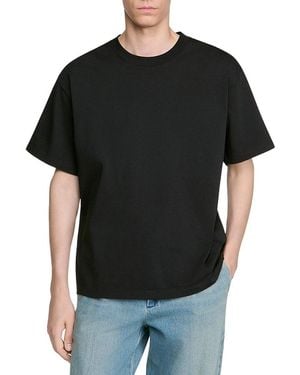 Sandro Oversized Cotton Crewneck T-Shirt - Black