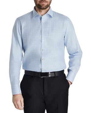 Thomas Pink Dobby Weave Tonal Check Dress Shirt - Blue
