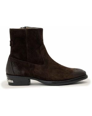 AllSaints Basel Suede Zip Boots - Black