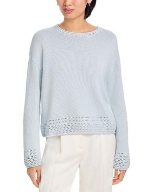 Velvet By Graham & Spencer Rosalyn Crewneck Sweater - Blue
