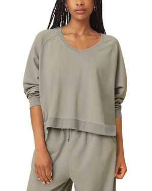 Splendid Palmer Terry V Neck Sweatshirt - Gray