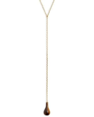 TOTEME Tiger's Eye Drop Necklace, 24-28 - White