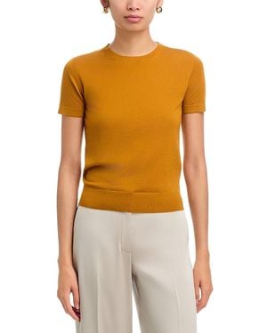 Theory Lightweight Wool Short Sleeve Top - Multicolor
