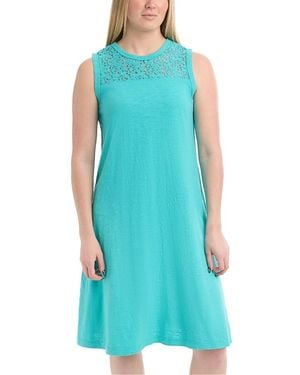 Wilt Clothing Sleeveless Lace Yoke Dress - Blue