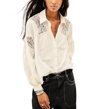 Ba&sh Roseanne Lace Inset Blouse - White