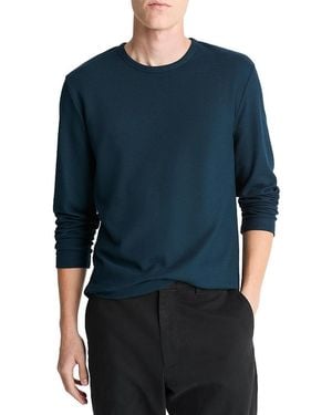 Vince Pima Pique Long Sleeve Tee - Blue