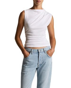 Vince Sleeveless Drape Top - Blue