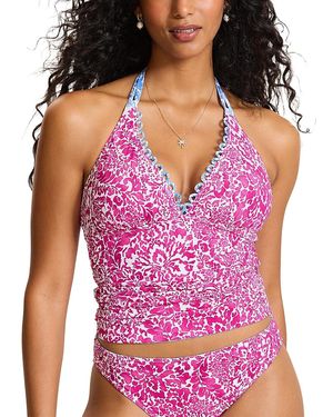 Tommy Bahama Paisley Daze Reversible Halter Swim Top - Pink