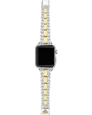 Lagos Smart Caviar Sterling 18K Apple Watch Bracelet, 38-44Mm - Metallic
