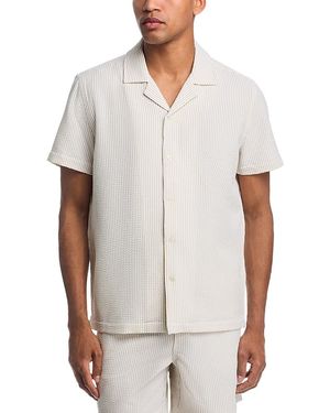 Rails Amalfi Khaki Seersucker Shirt - White