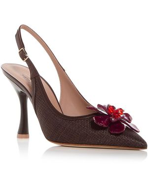 Malone Souliers Chrissy Embellished Slingback Pumps - Purple