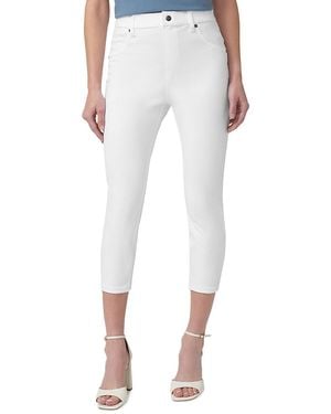 Hue High Rise Ultra Soft Denim Capri Leggings - White
