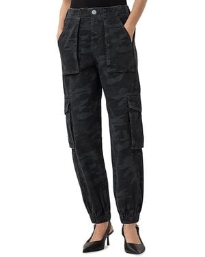 AllSaints Freda Cargo High Rise Ankle Tapered Jeans - Black