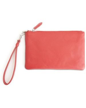ROYCE New York Leather Wristlet - Red