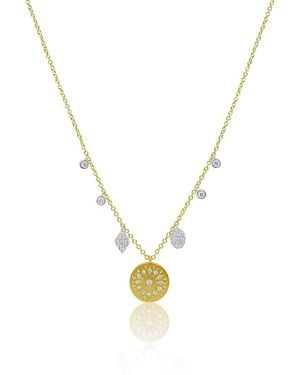 Meira T 14K & Diamond Starburst Pendant Necklace, 0.26 Tcw - Metallic