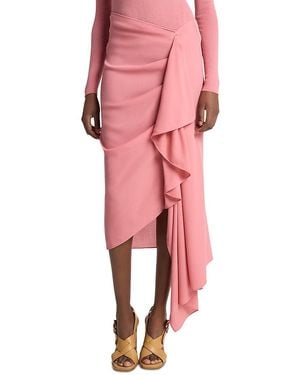 Michael Kors Wool Cascade Skirt - Pink